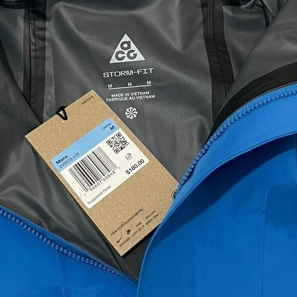 Nike ACG Storm-Fit Cascade Rains Full-Zip Up Jacket Blue DV9415-435 Men's Size M - Picture 3 of 7